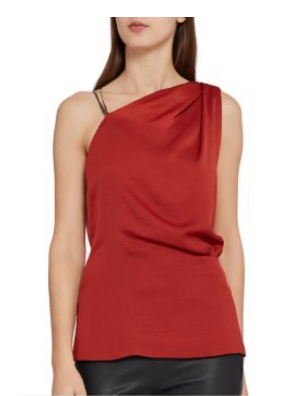 Reiss One-Shoulder Red Women's Dress Top